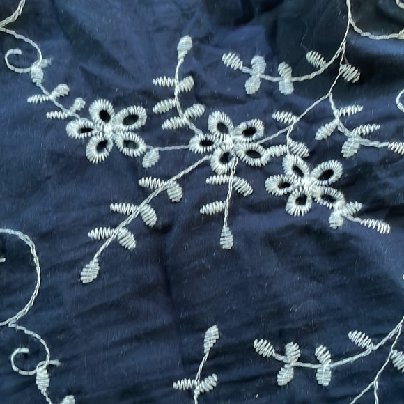 Francesca’s Embroidered Crop Top Size Small - Picture 4 of 5